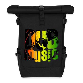 Dub music - Rolltop Rucksack - Schwarz - Vorne