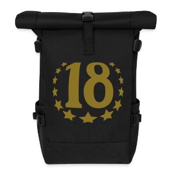 18_goldshirt - Roll Top Backpack - black - Front