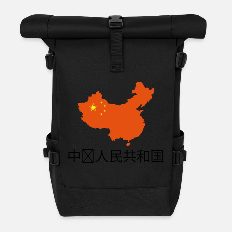 china - Sac à dos roll top - noir