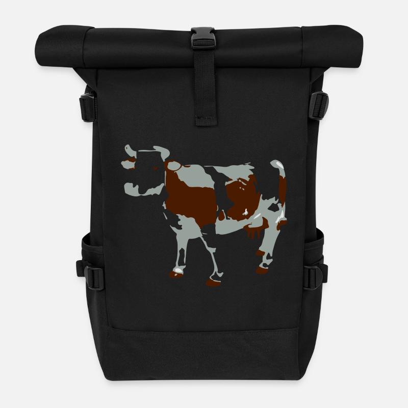 Kuh - Rolltop Rucksack - Schwarz