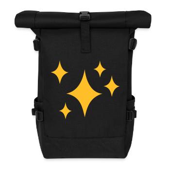 Stars - Roll Top Backpack - black - Front