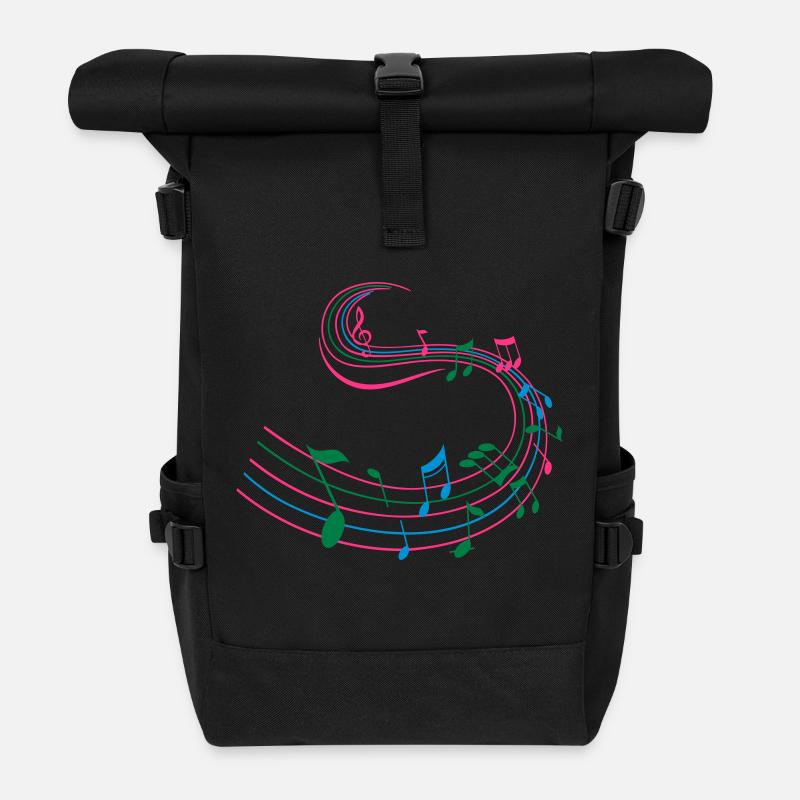 Musique - Sac à dos roll top - noir