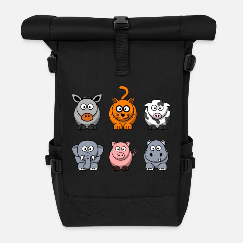 Bauernhof - Rolltop Rucksack - Schwarz