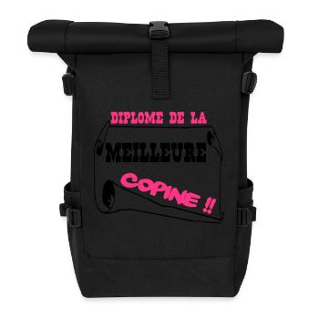 Diplôme de la meilleure copine - Roll Top Backpack - black - Front