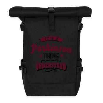 its a parkinson name surname thing - Roll Top Backpack - black - Front