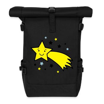 sternschnuppe_03 - Roll Top Backpack - black - Front