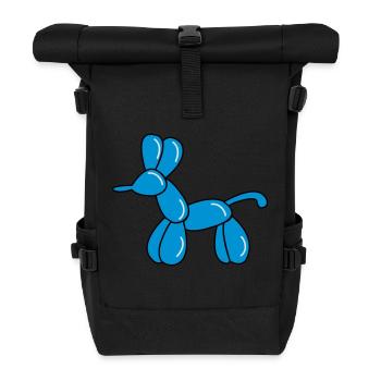ballon_hund - Rolltop Rucksack - Schwarz - Vorne