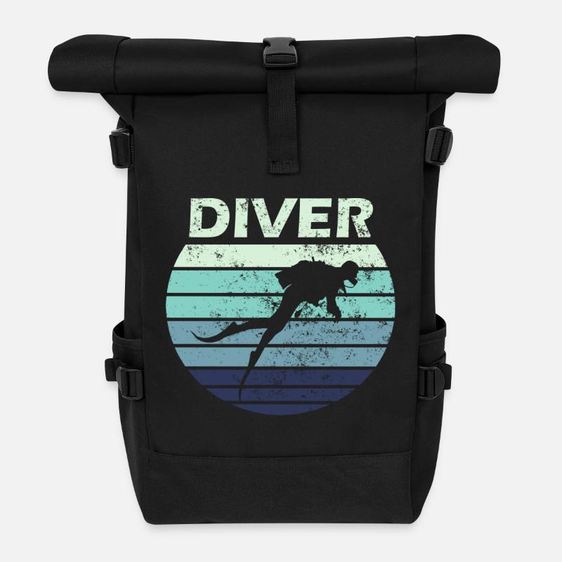 Plongée plongée - Sac à dos roll top - noir