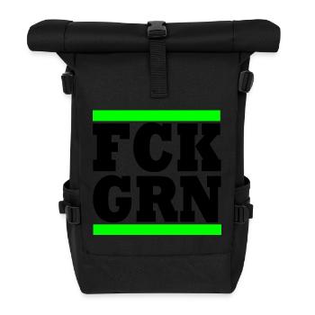 Fck grn - Sac à dos roll top - noir - Devant