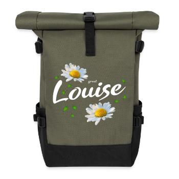 Louise - Sac à dos roll top - olive/noir - Devant