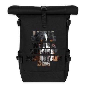 Bernese Mountain Dog - Roll Top Backpack - black - Front