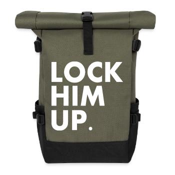 Lock him up - Roll Top Backpack - olive/black - Front