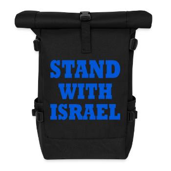 Stand with israel - Roll Top Backpack - black - Front
