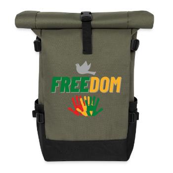 Freedom - Roll Top Backpack - olive/black - Front
