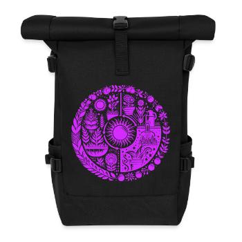 Permaculture Cycle - Roll Top Backpack - black - Front