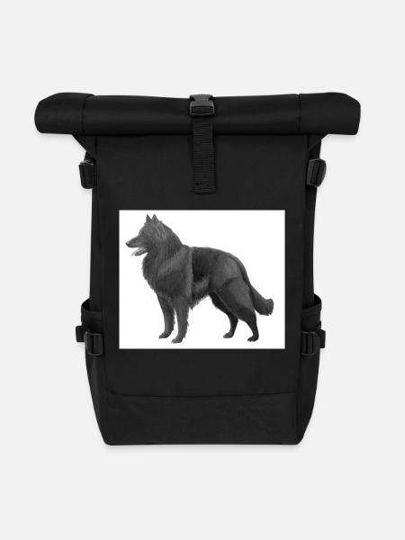 Groenendael sticks - Roll Top Backpack - black