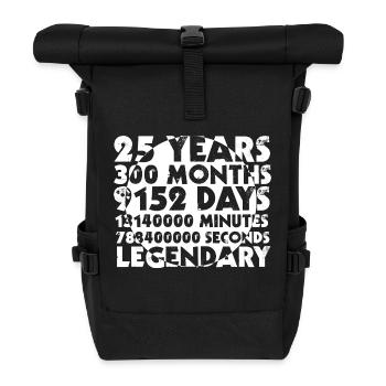 25 years legendary, anniversary, anniversary, company - Roll Top Backpack - black - Front