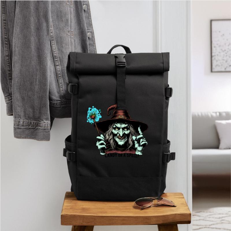 Süßigkeiten oder ein Zauber ?? Rolltop Rucksack