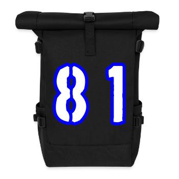 81 Number Symbol - Roll Top Backpack - black - Front
