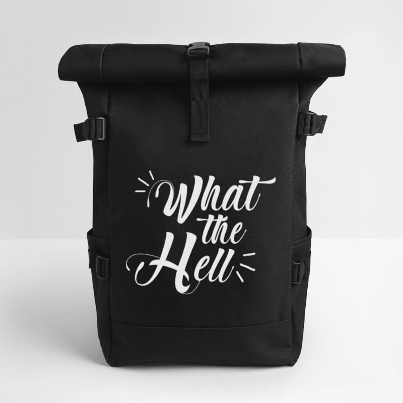 what the hell Roll Top Backpack