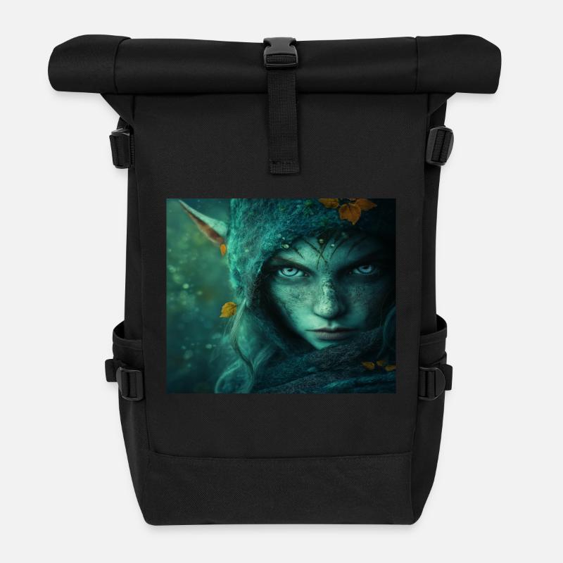 Elf - Roll Top Backpack - black