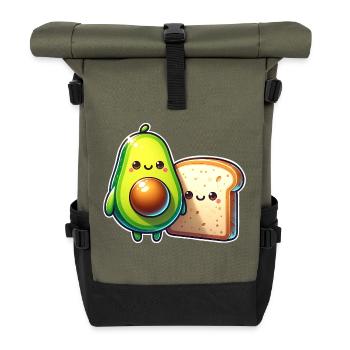 Avocado Toast - Rolltop Rucksack - Olive/Schwarz - Vorne