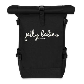 JELLY BABIES ARE MY HEROIN - Rolltop Rucksack - Schwarz - Vorne