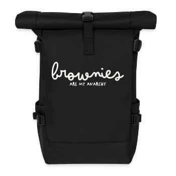 LES BROWNIES SONT MON ANARCHIE - Sac à dos roll top - noir - Devant