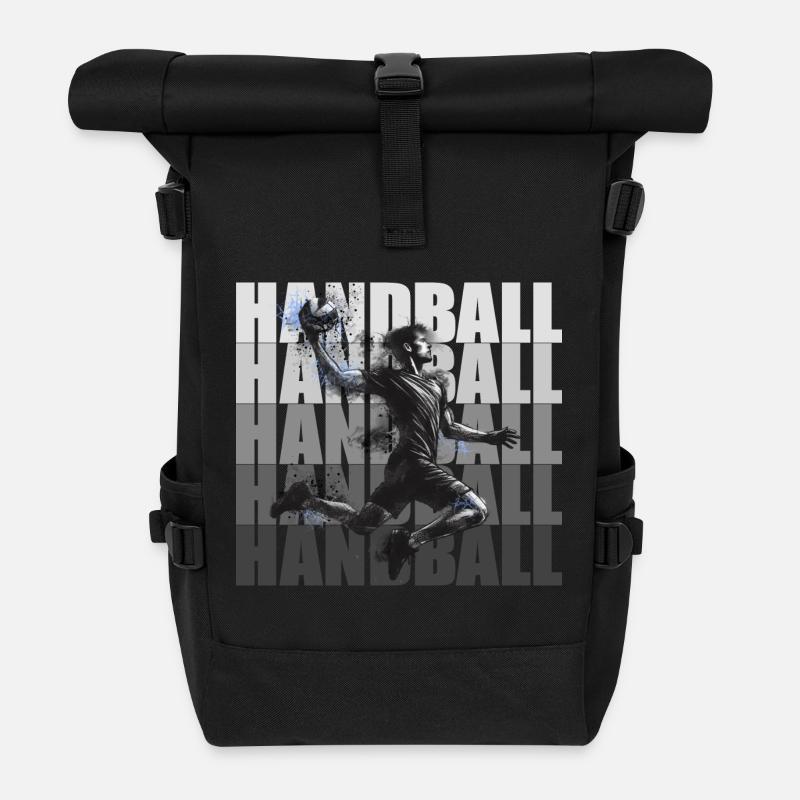 Handball - Sac à dos roll top - noir