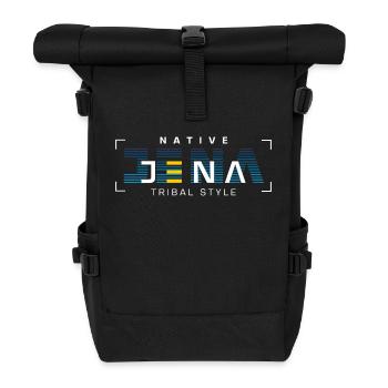 Jena Tribal Style Native - Roll Top Backpack - black - Front
