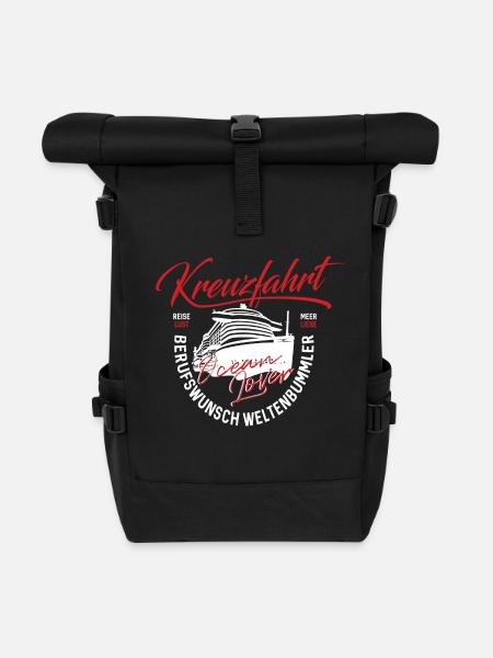 Kreuzfahrt – AIDA Ocean Lover - Rolltop Rucksack - Schwarz