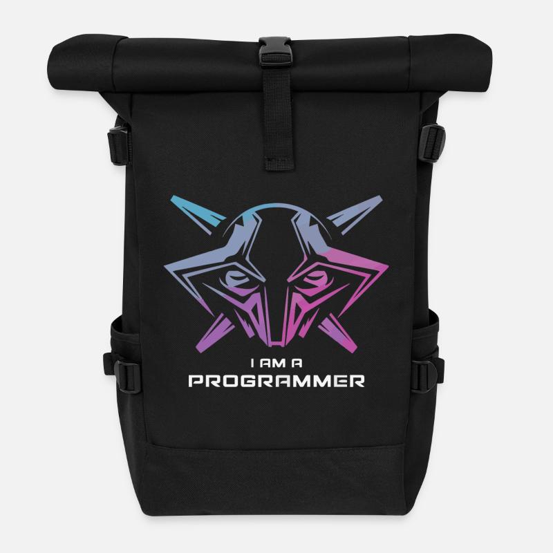 ICH BIN TECHNIKER - Rolltop Rucksack - Schwarz