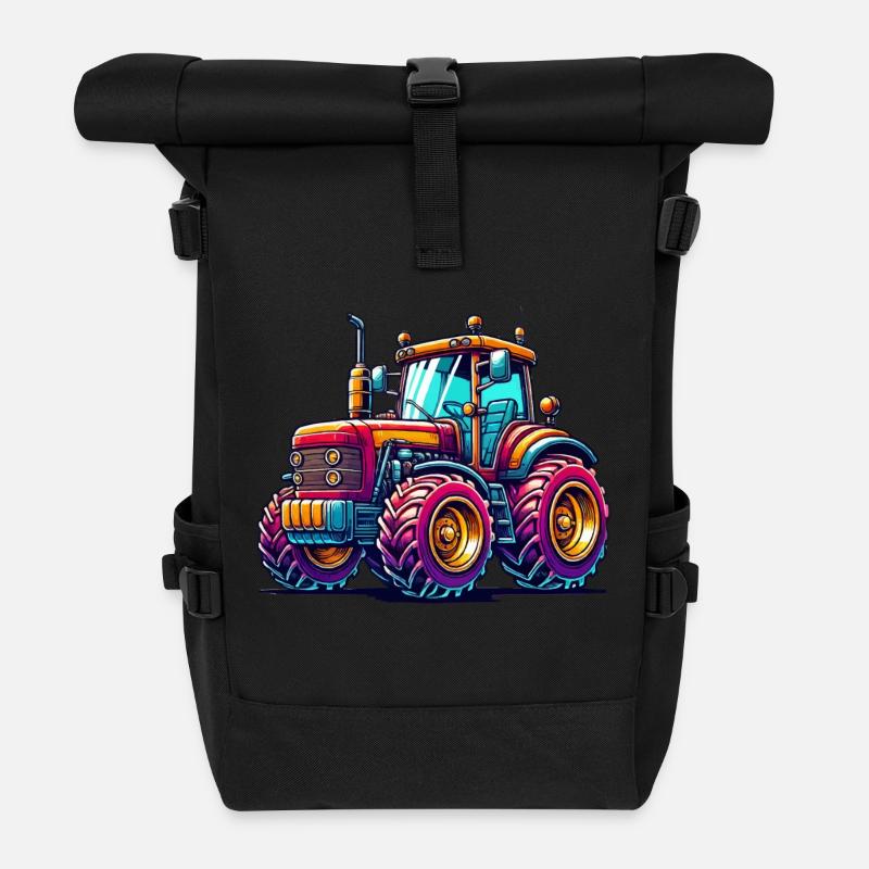 Traktor - Rolltop Rucksack - Schwarz