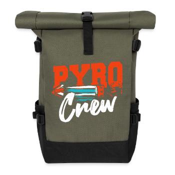 Fire Marshal Chief Pyromaniac Pyro Crew - Roll Top Backpack - olive/black - Front