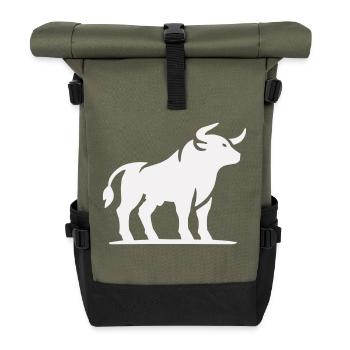 stier tier - Rolltop Rucksack - Olive/Schwarz - Vorne
