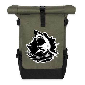 Hai - Rolltop Rucksack - Olive/Schwarz - Vorne
