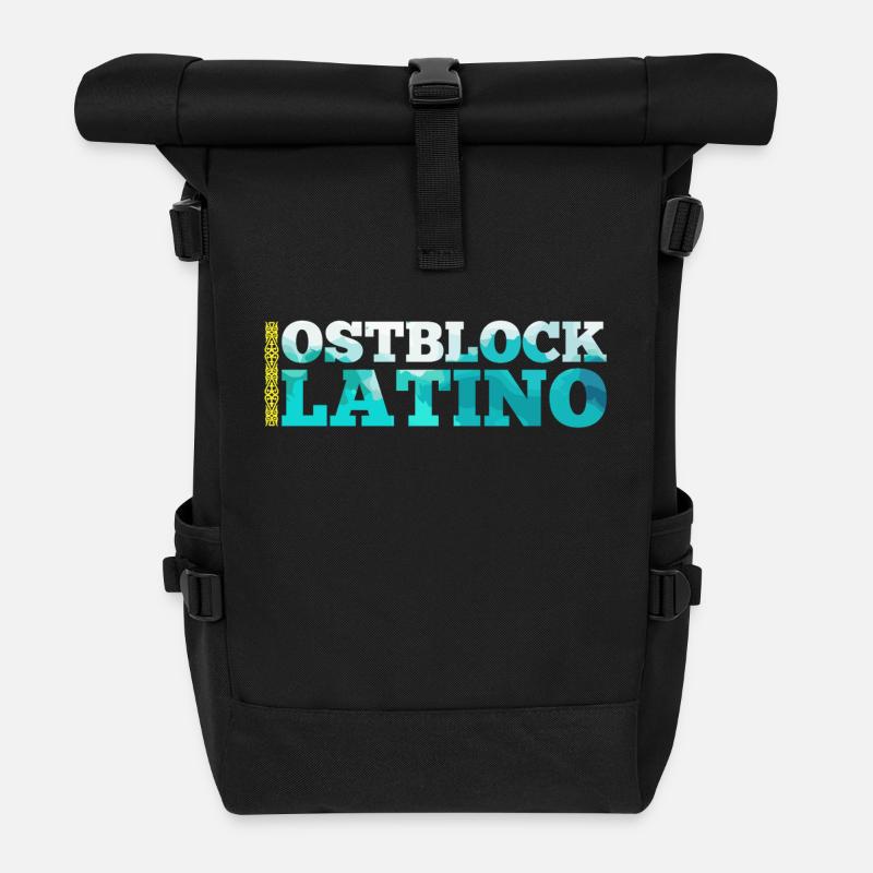 Ostblock Latino Kasache Kasachstan Geschenk - Rolltop Rucksack - Schwarz