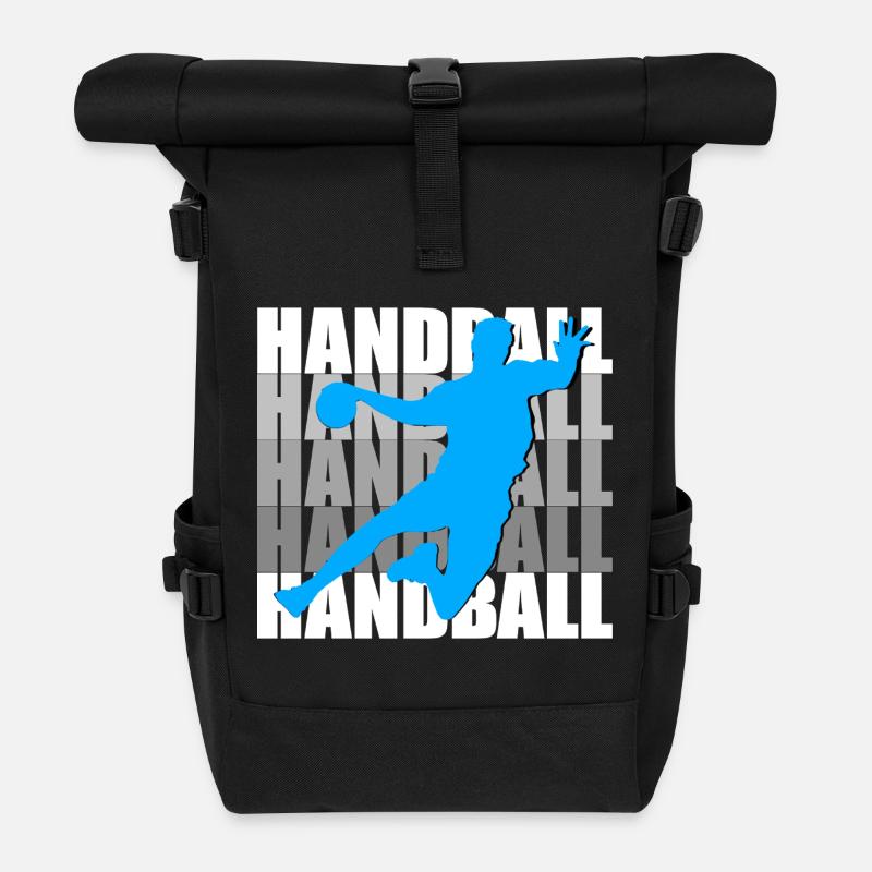 Handball - Rolltop Rucksack - Schwarz
