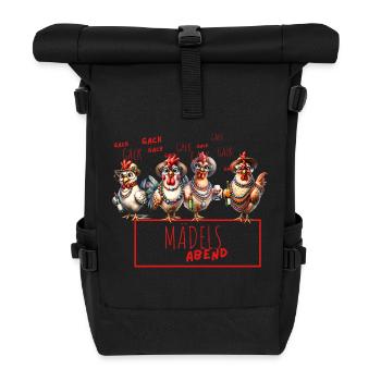 Mädelsabend Chicken Hühnerhaufen Frauen Stammtisch - Rolltop Rucksack - Schwarz - Vorne
