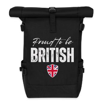 Proud British, Made in the UK - Roll Top Backpack - black - Front