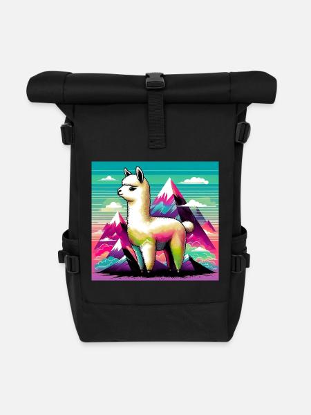 Alpaka - Rolltop Rucksack - Schwarz
