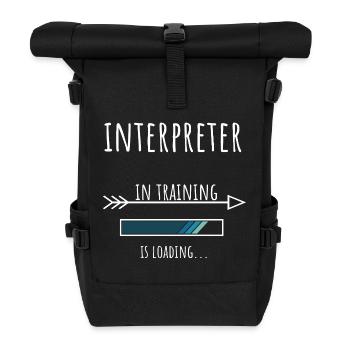 Interprète Don Profession Formation Interprète - Sac à dos roll top - noir - Devant