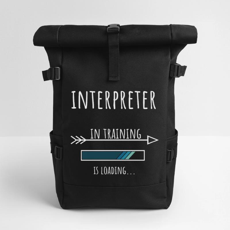 Interpreter Gift Profession Training Interpreter Roll Top Backpack