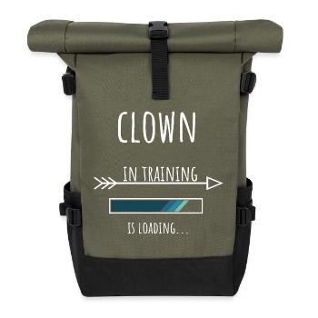 Clown Geschenk Beruf Ausbildung Clown - Rolltop Rucksack - Olive/Schwarz - Vorne