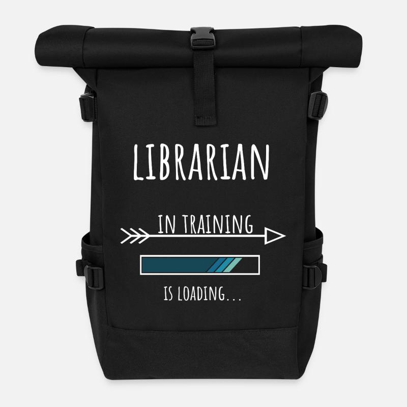 Librarian Geschenk Beruf Ausbildung Bibliothekar - Rolltop Rucksack - Schwarz