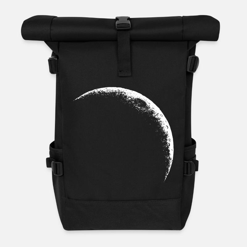 Sichelmond, Himmelsmond - Rolltop Rucksack - Schwarz