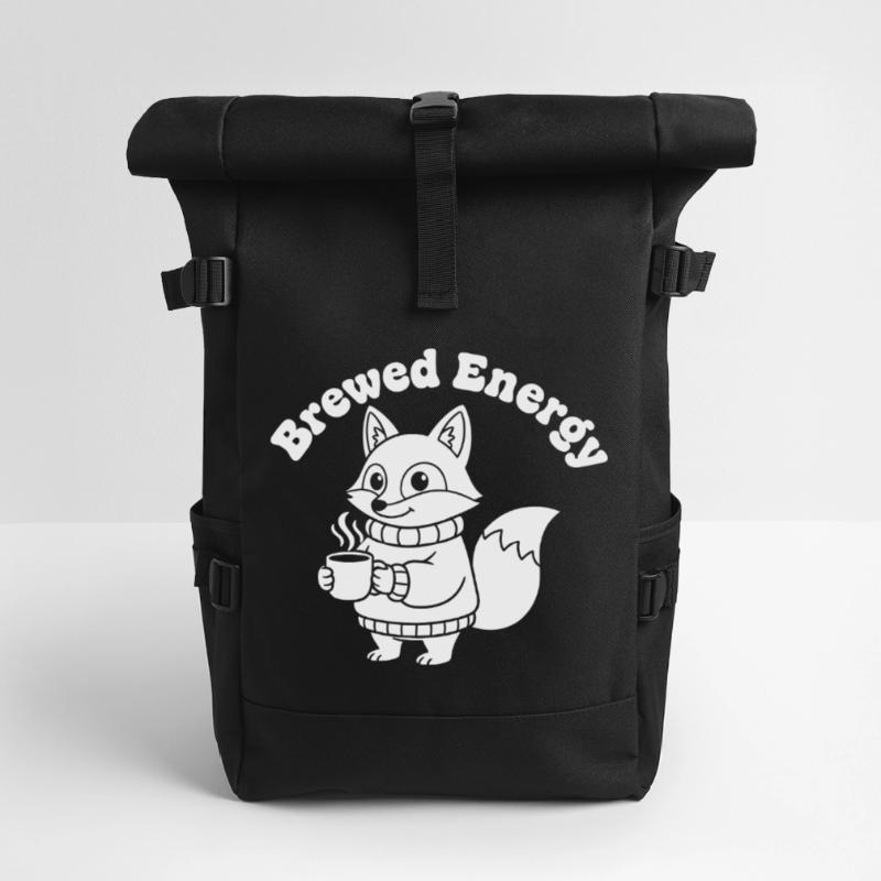 KaffeeFuchs Pullover Motiv Rolltop Rucksack