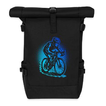 Roadbike Fans aufgepasst schlichtes Statement - Rolltop Rucksack - Schwarz - Vorne