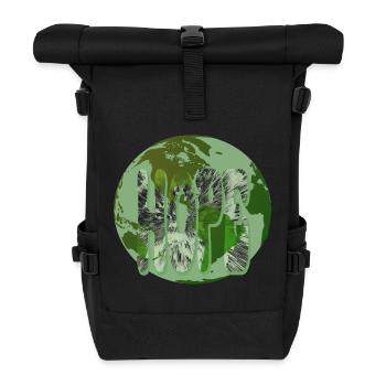 Glyphes EarthLove Verts - Sac à dos roll top - noir - Devant
