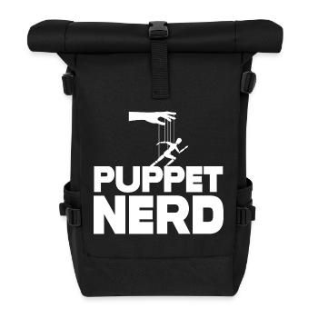 Puppen-Nerd Marionette Runner - Rolltop Rucksack - Schwarz - Vorne